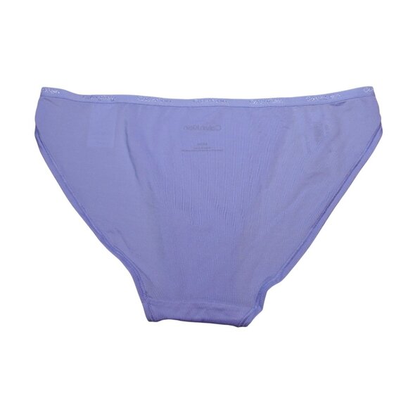 NWT Calvin Klein Ideal Micro String Bikini Sz S Purple Silky Soft Mid Rise - Picture 2 of 4